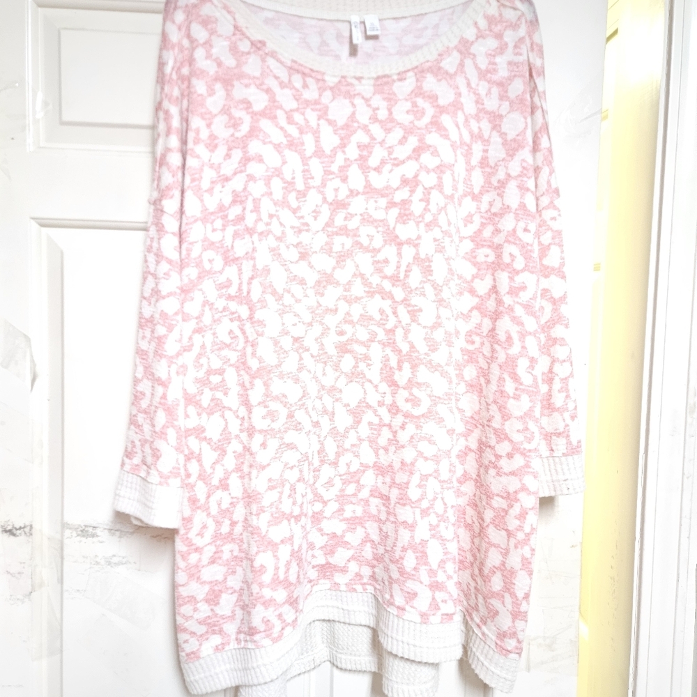 Pink and White Patterned Tunic